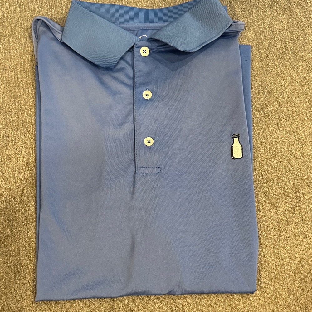 Milk Bottle logo Golf Shirt
